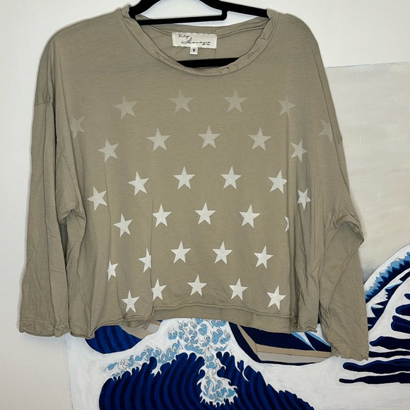 Vintage Havana Distressed Star Crop Top - Size S - Picture 2 of 11